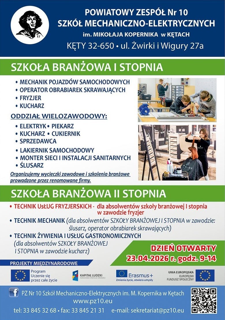 Rekrutacja do szkół ponadpodstawowych na rok szkolny 2025/2026 ulotka reklamowa